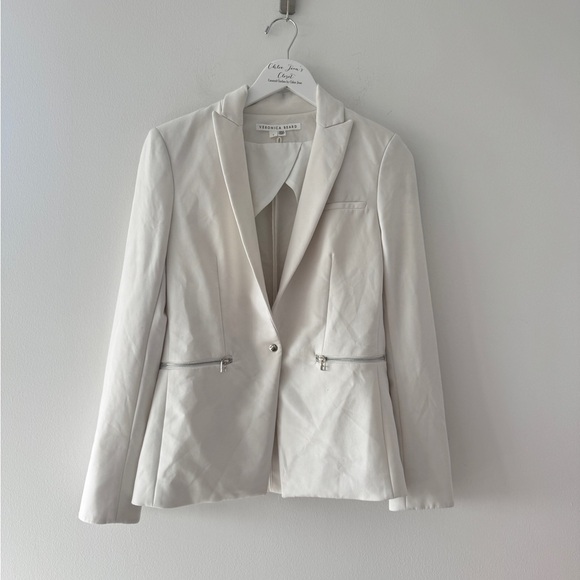 VERONICA BEARD Scuba White Jacket 2 - Picture 6 of 12